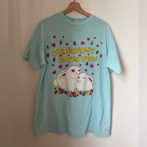 Vintage Blue Bunny Love T-Shirt 🐰 💕